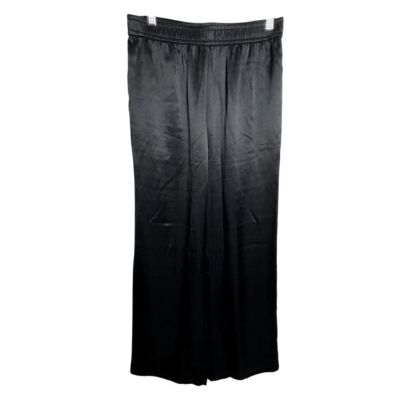 100% Silk Wide Leg Pants  Satin Trousers USA - Picture 4 of 6